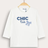 חולצת טי שירט CHIC - לבן / כחול