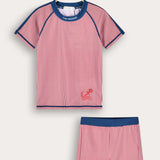סט בגד ים לבנים - אדום