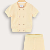 סט בייבי כפתרה כפולה  - צהוב