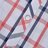חולצת משבצות עם צווארון - אדום